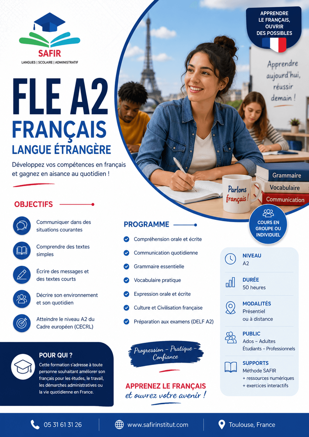 Illustration : FLE – Français Langue Étrangère